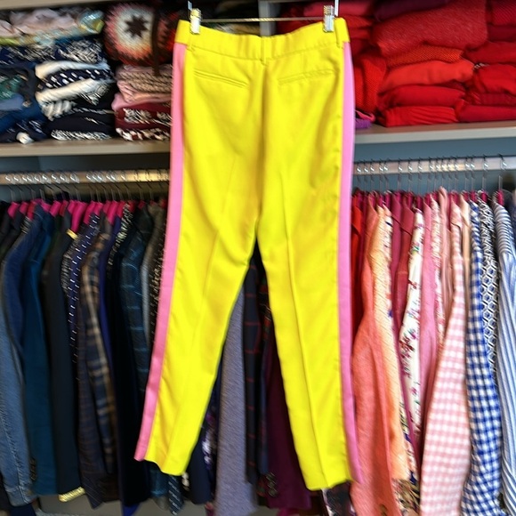 MSGM fluorescent yellow with pink side stripes pants. Size EU 49/ US 6 - Picture 4 of 5